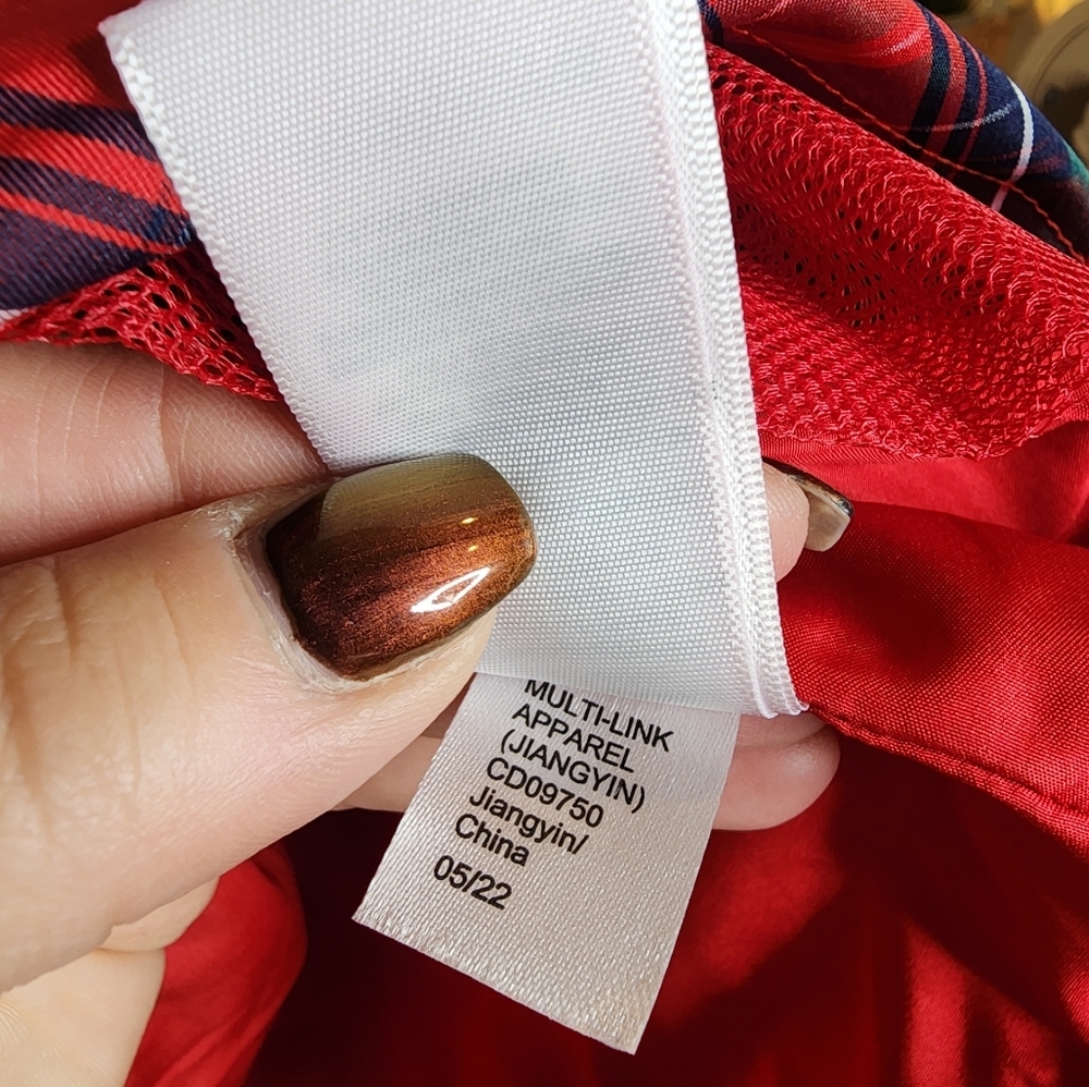 Max Studio Kids Red Christmas Plaid Sateen Dress Velvet Bow Size 6 New - Picture 11 of 14